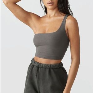 Joah brown crop top NWOT